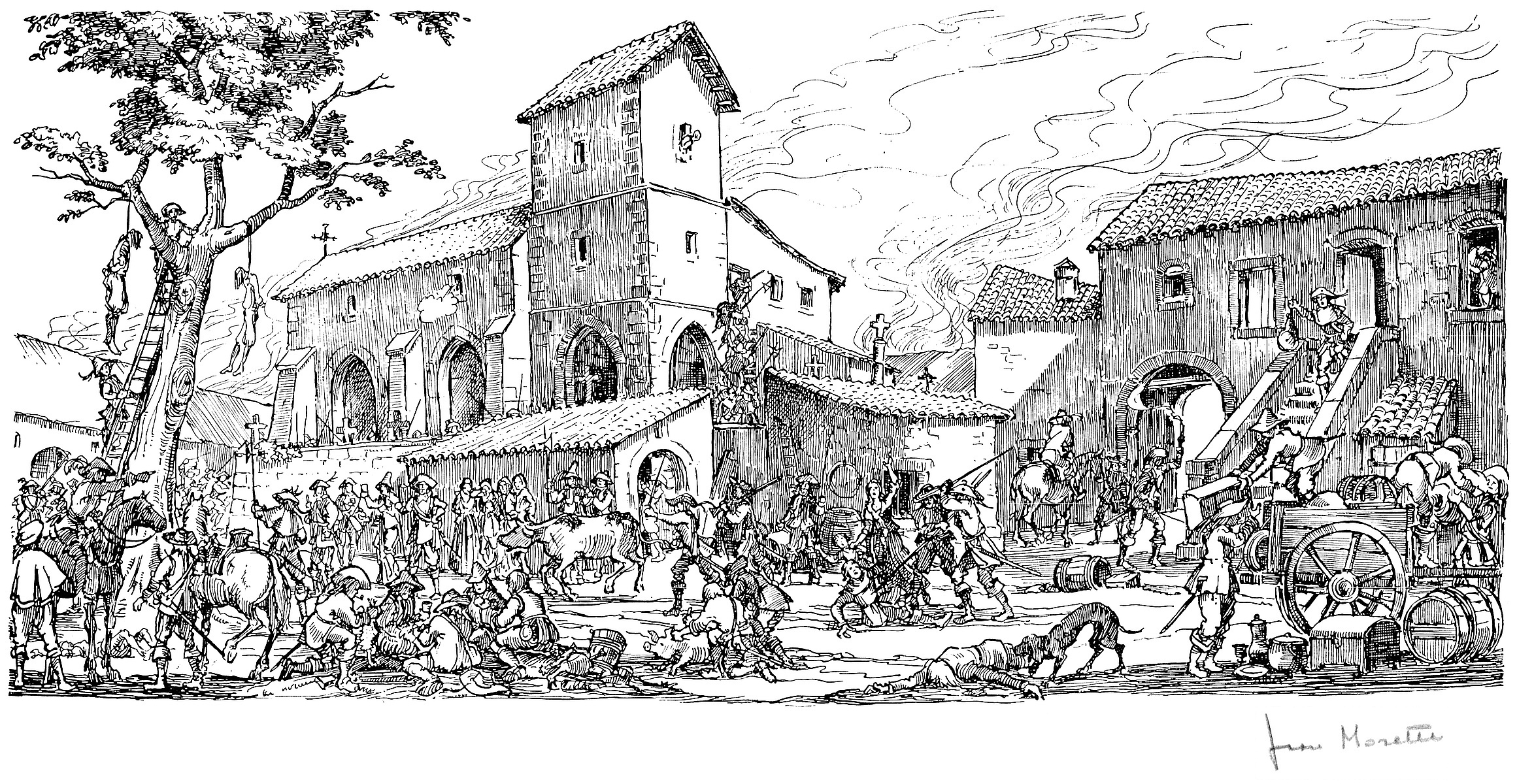 Morette, cour des Templiers
